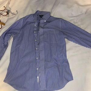 Croft and Barrow blue and white striped button down